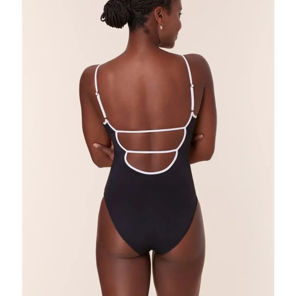 Andie Swim The Bells One Piece in Black L NWT